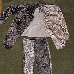 Paisley Print Two-Piece Set